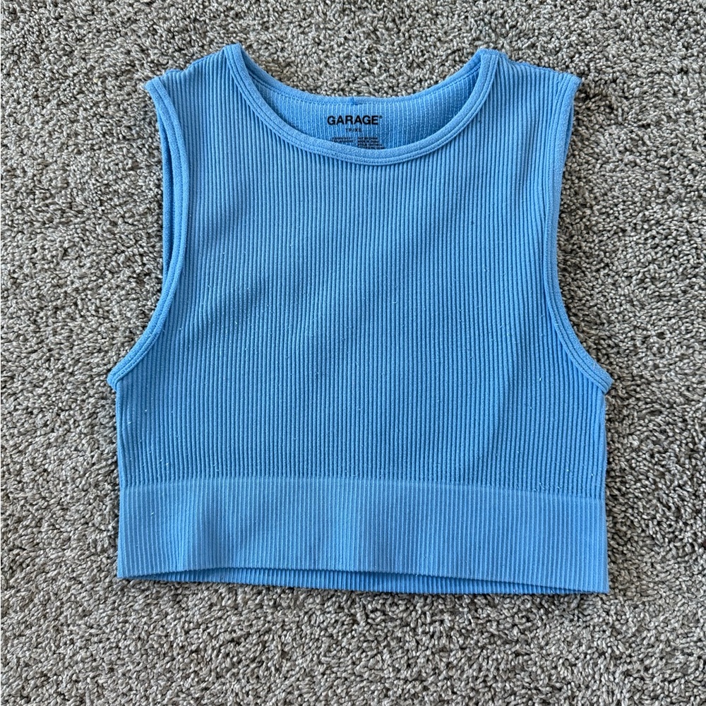 Garage Sky Blue Sleeveless Top